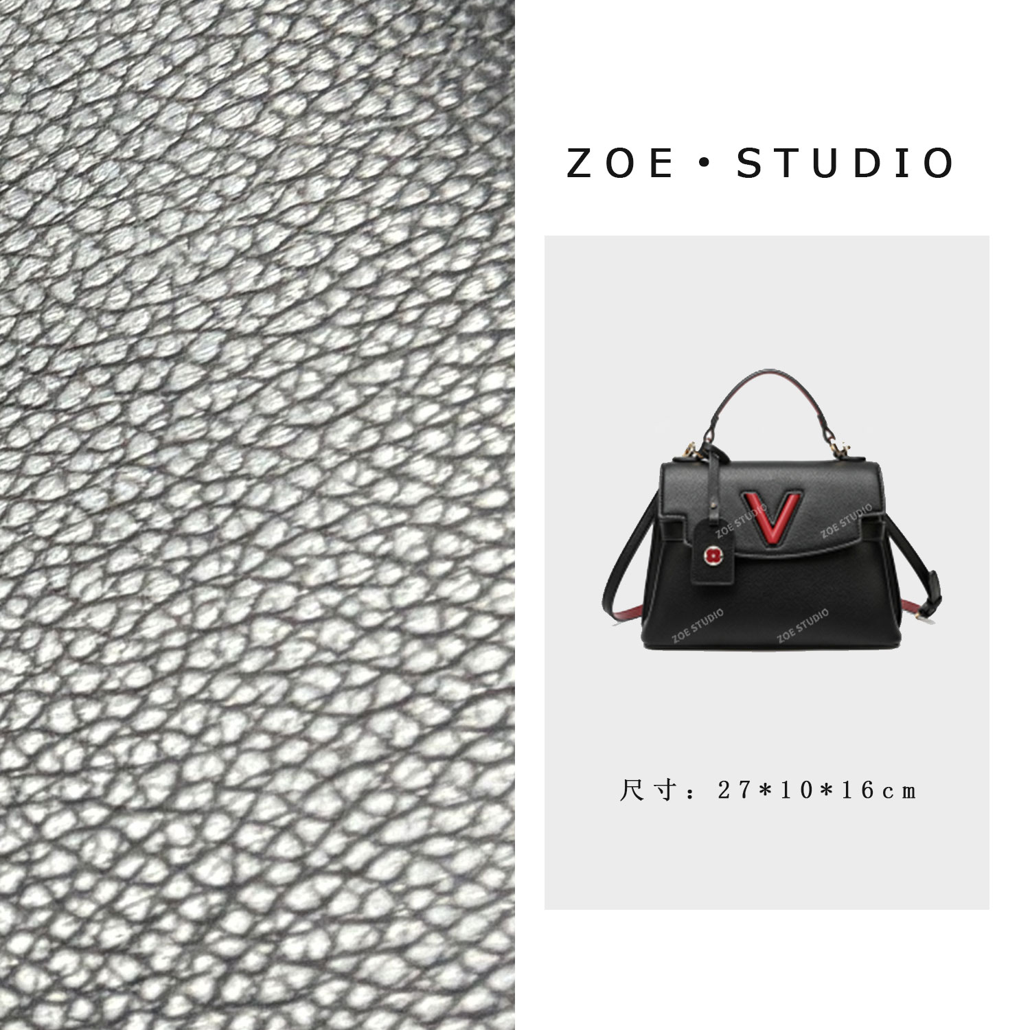 【佐伊甄选】RC-25630-黑色轻奢新款小众时尚潮流韩版简约斜跨包