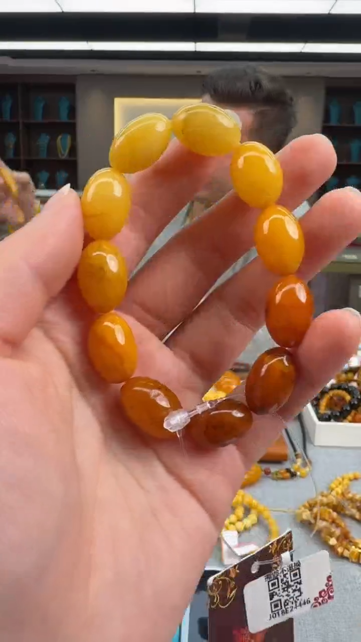 【闪购商品】琥珀手串未镶嵌秒拍号090
