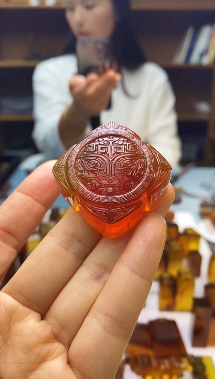 琥珀颈饰未镶嵌SN85-20（四方来财）