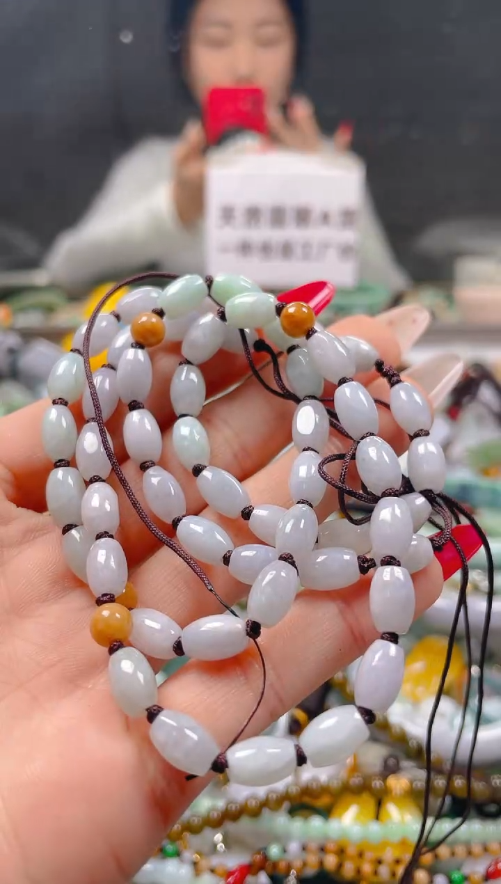 【闪购商品】翡翠颈饰未镶嵌6MM/N/翡翠A货一图一物