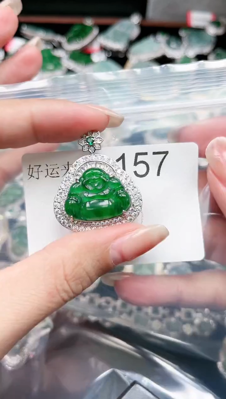 【闪购商品】翡翠颈饰未镶嵌赠皮绳157