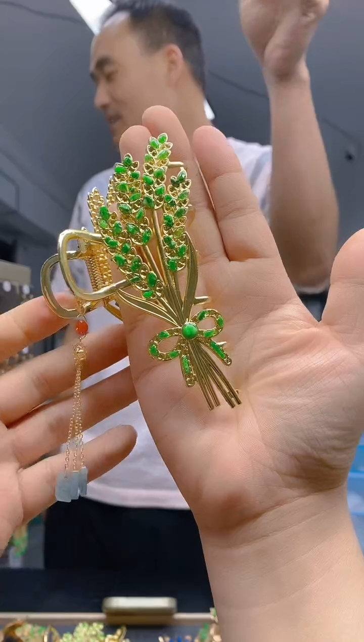 【闪购商品】翡翠耳饰合金79翡翠发簪