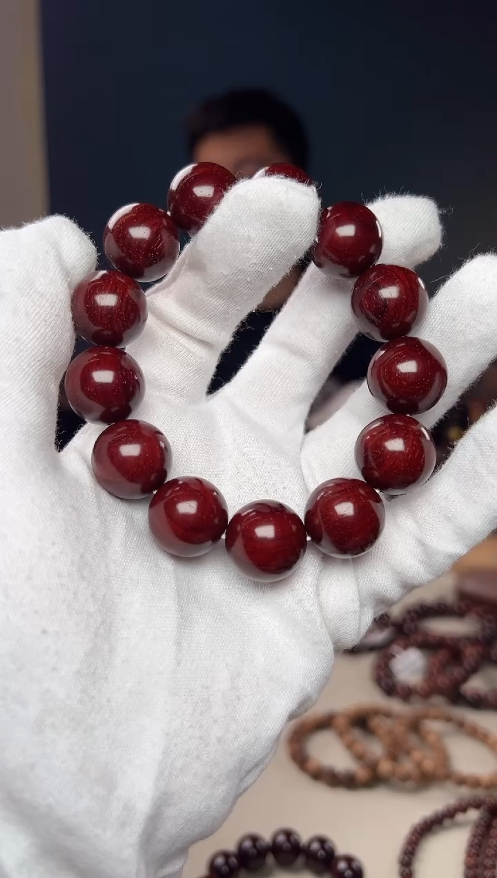 檀香紫檀（小叶紫檀）手串/手链温***女1.8 紫檀 无胶无蜡