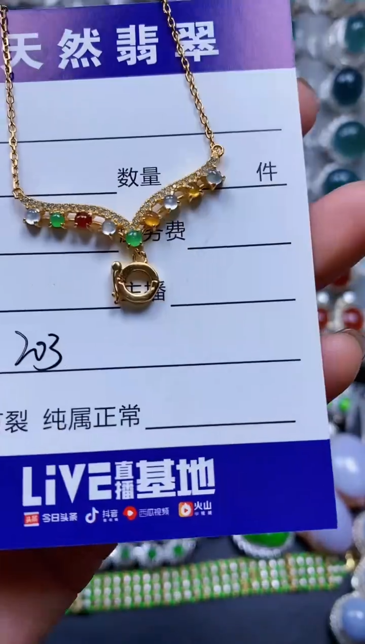 【闪购商品】翡翠颈饰银S925镶嵌0203