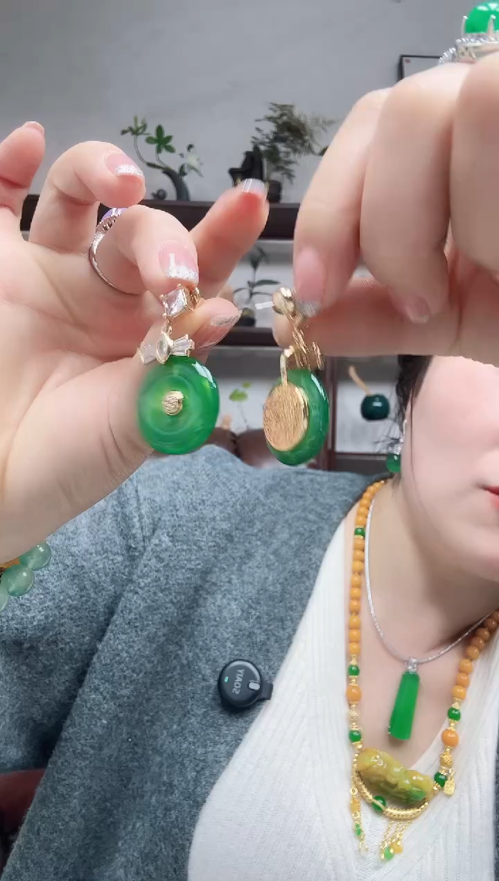 未镶嵌翡翠耳坠608号耳坠