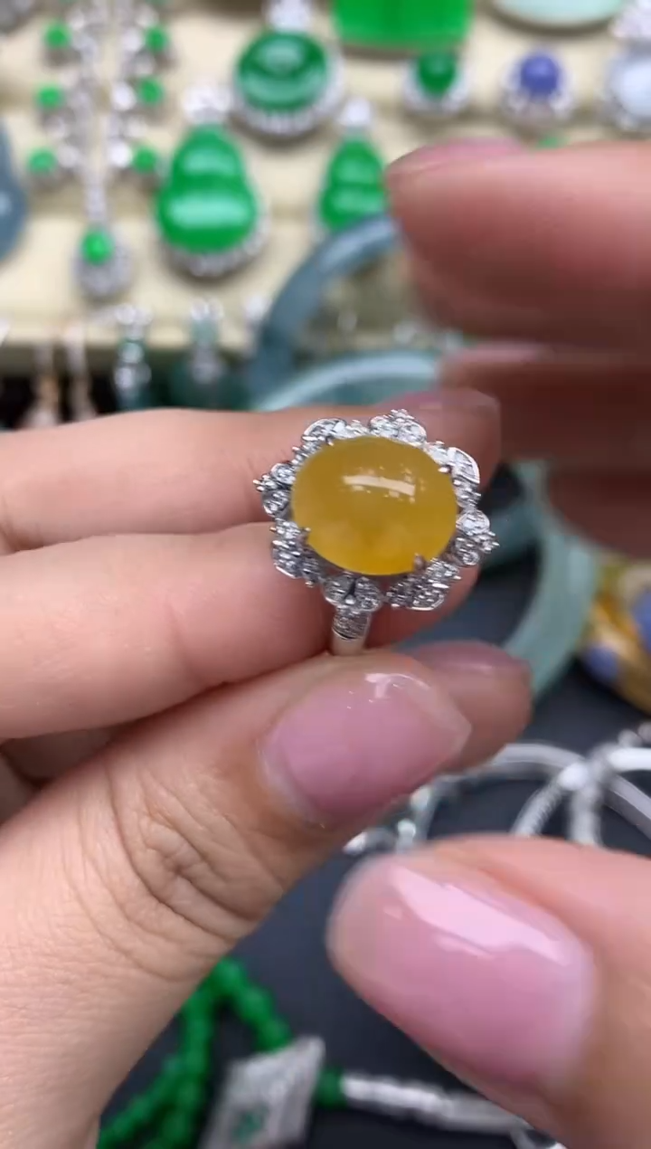 【闪购商品】翡翠戒指18K金镶嵌581-中国好珍宝