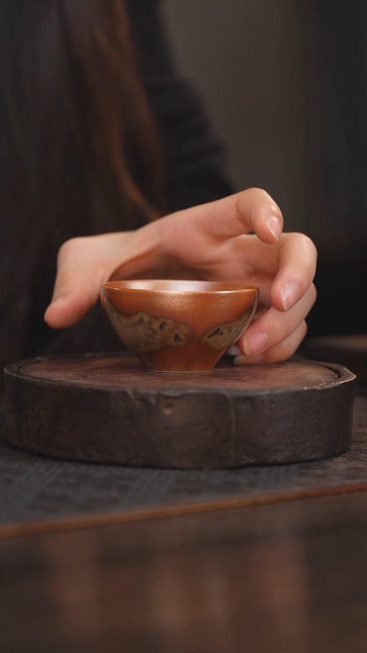 【闪购商品】杯52柴房陶瓷丨金红落灰单杯