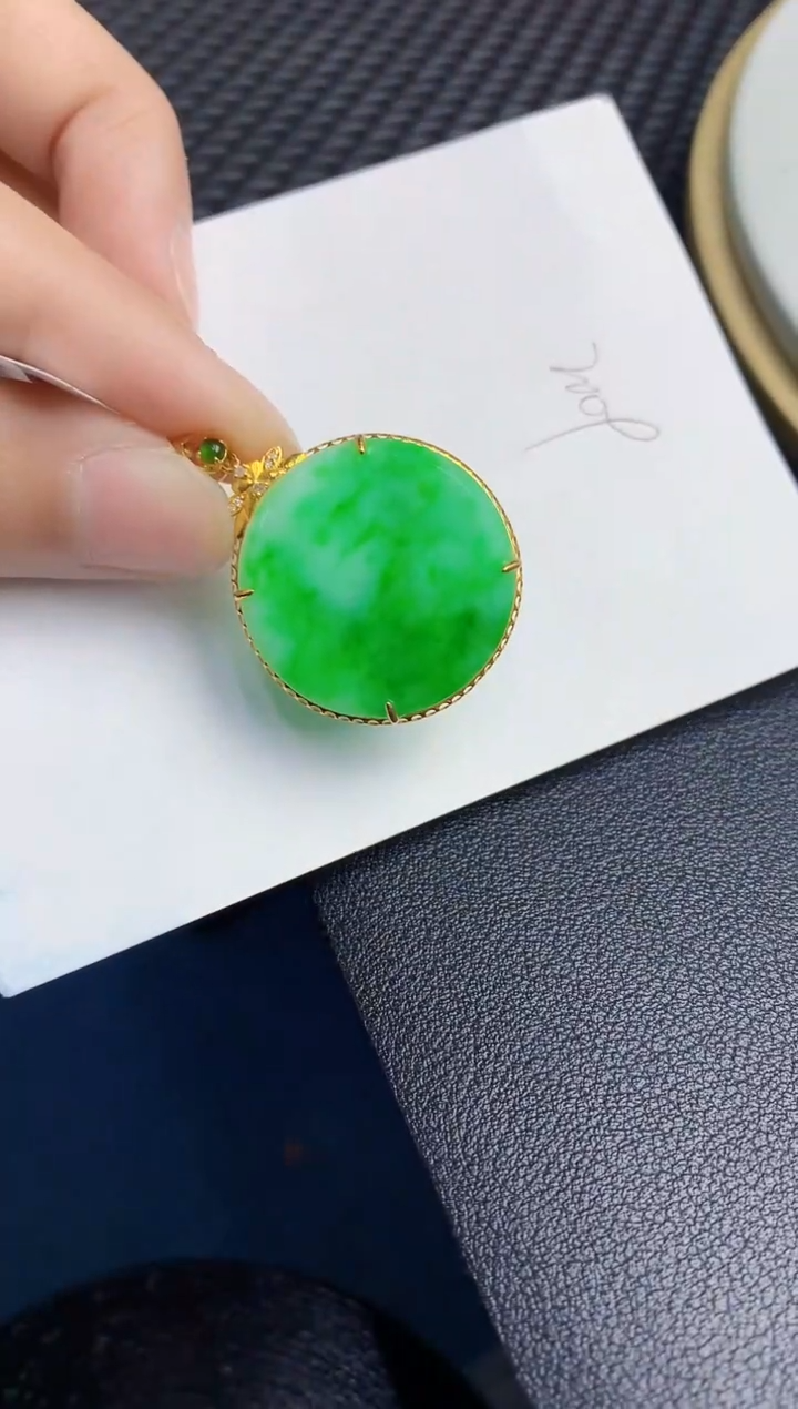 【闪购商品】翡翠颈饰18K金镶嵌000000000