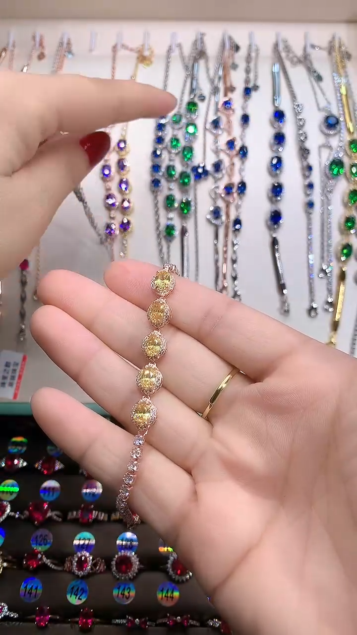 【闪购商品】水晶手链银S925镶嵌玫瑰金