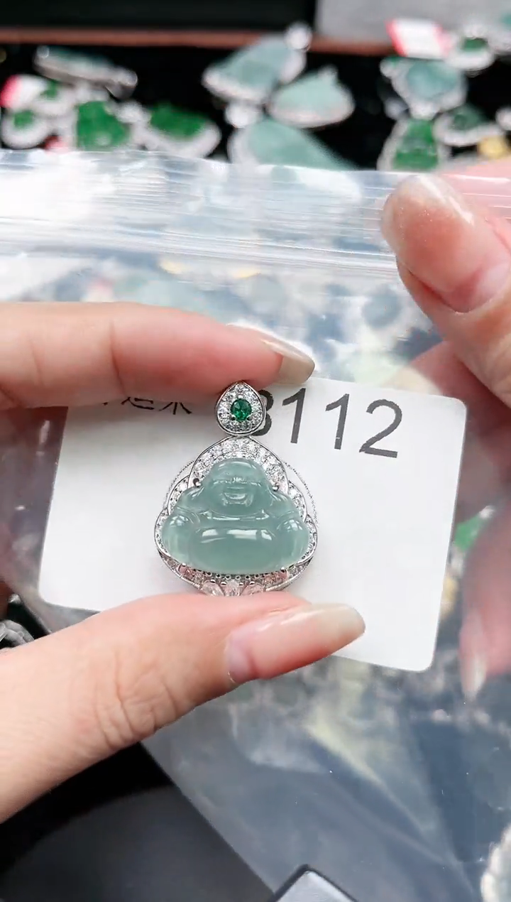 【闪购商品】翡翠颈饰未镶嵌赠皮绳112