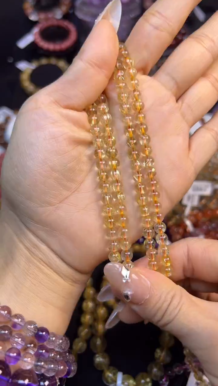 未镶嵌手串水晶金发晶三圈5.9mm