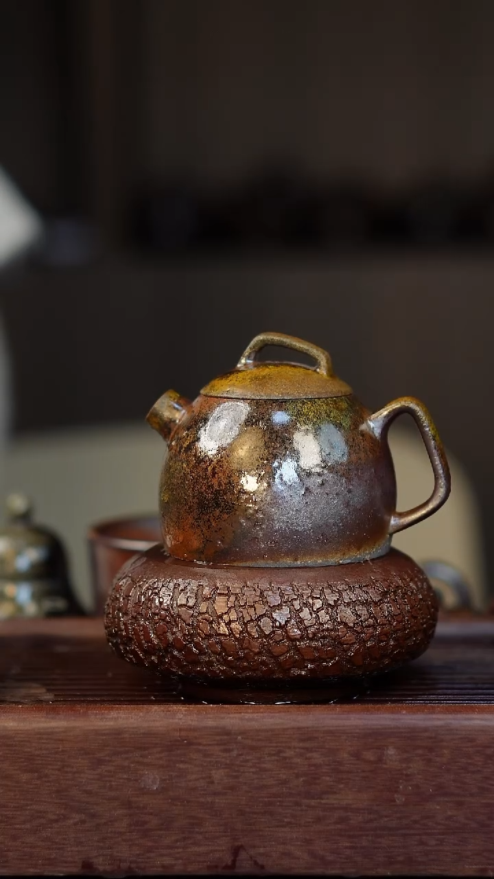 茶壶紫砂永*哥柴烧紫砂天青秦权