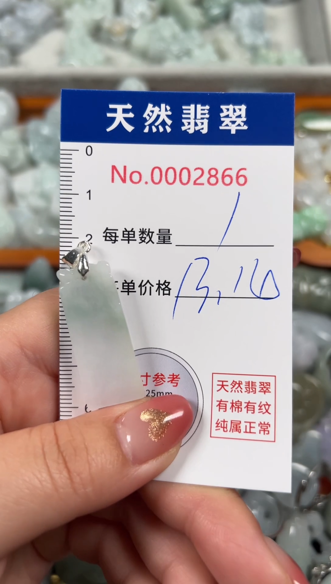 翡翠未镶嵌吊坠(不含链)2866