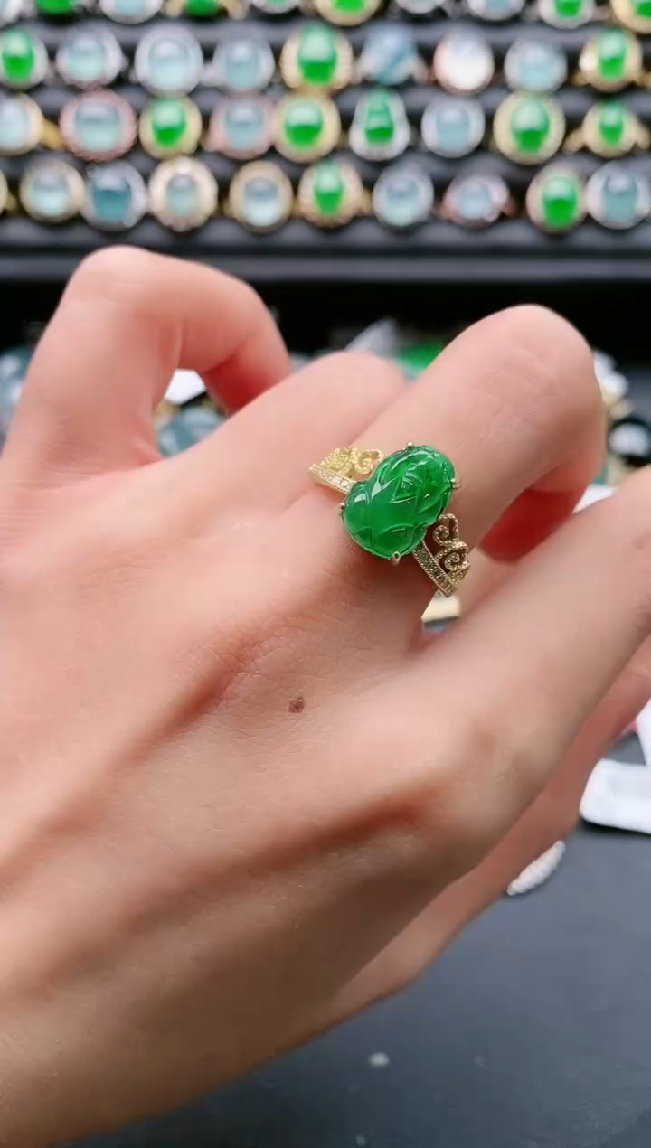 【闪购商品】翡翠戒指银S925镶嵌1111111