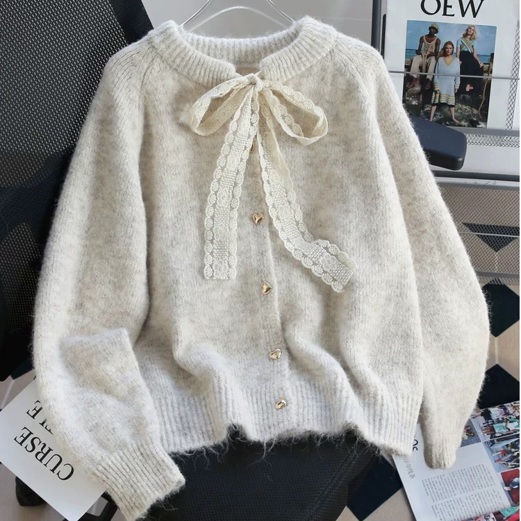 891-900毛衣开衫针织衫长袖洋气百搭打底外穿宽松韩版秋冬