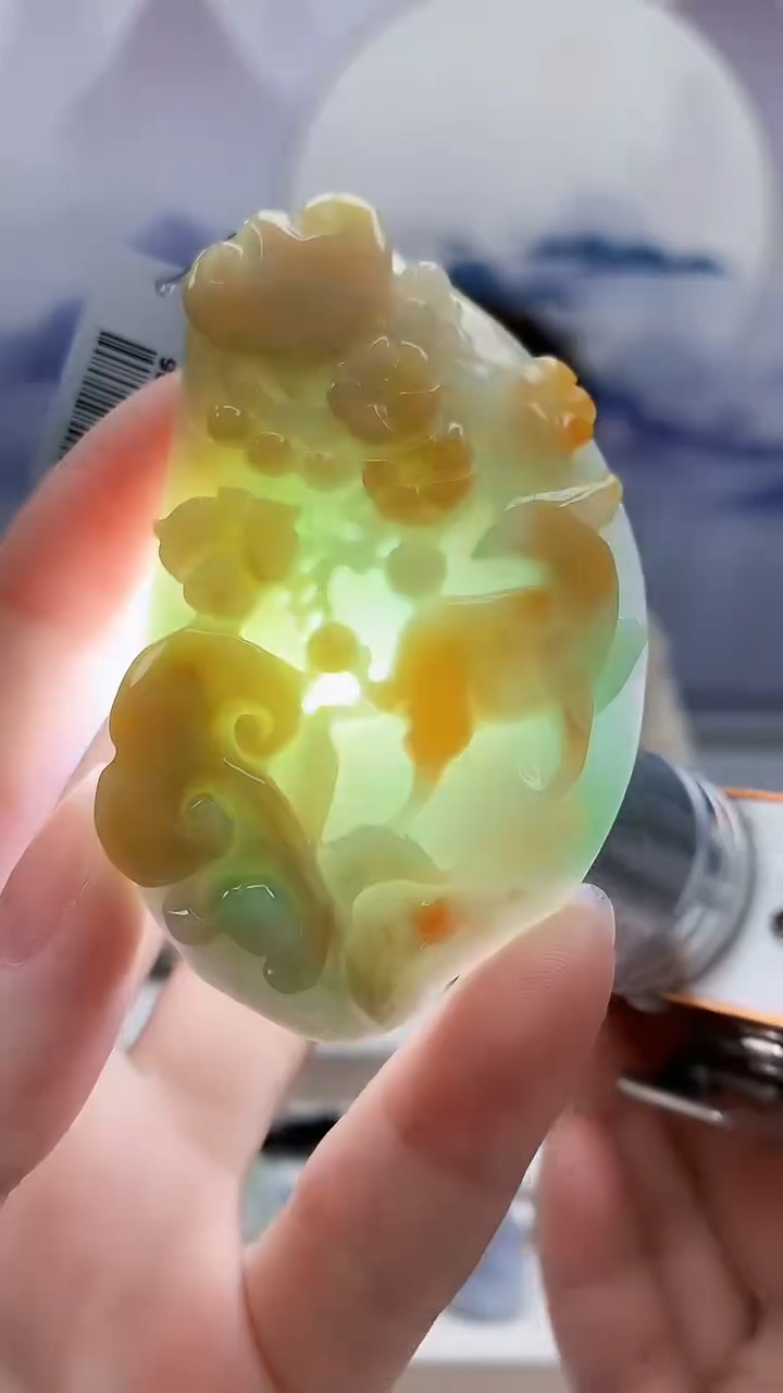 未镶嵌定制翡翠5160ry-毛货挂件33