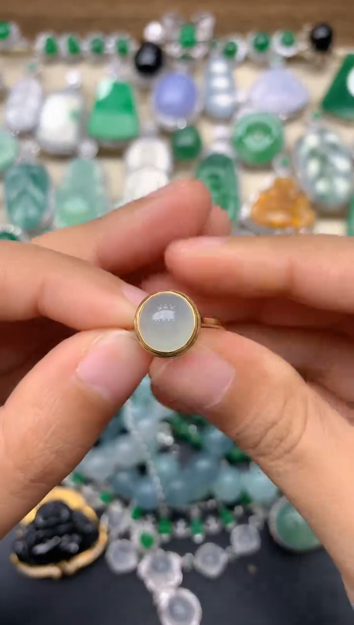 【闪购商品】翡翠戒指18K金镶嵌174-中国好珍宝