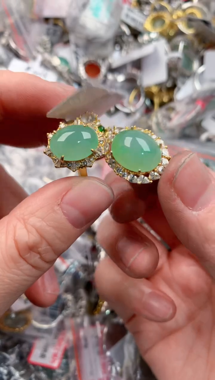 银S925镶嵌戒指翡翠11                1