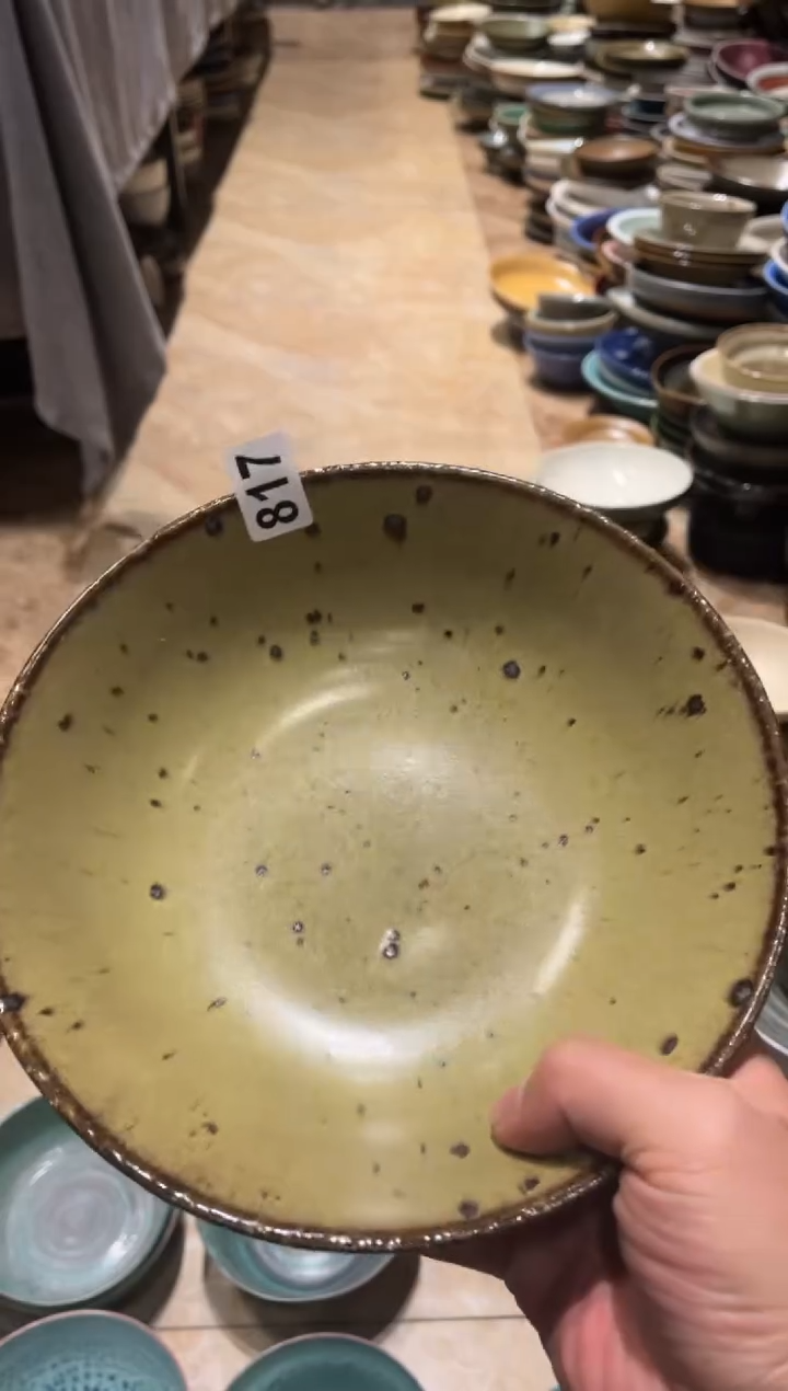 【闪购商品】瓷片817燕麦黄深盘1个