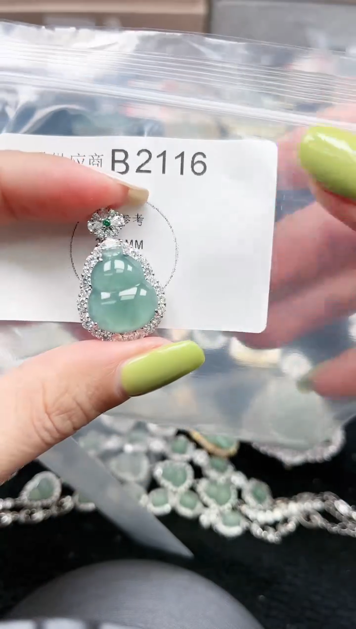 【闪购商品】翡翠颈饰未镶嵌2166赠皮绳