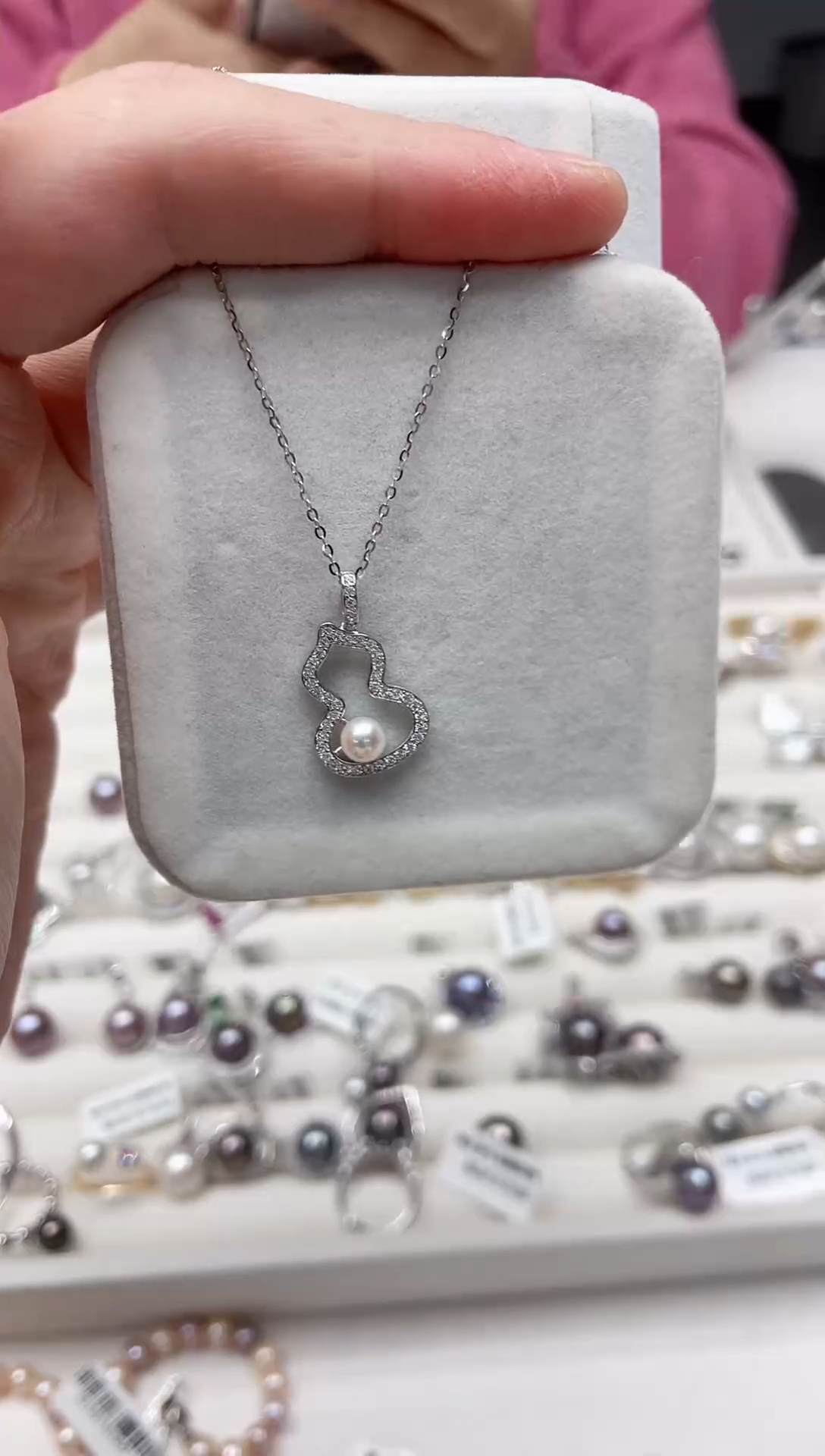 【闪购商品】海水珍珠吊坠(不含链)银S925镶嵌吊坠