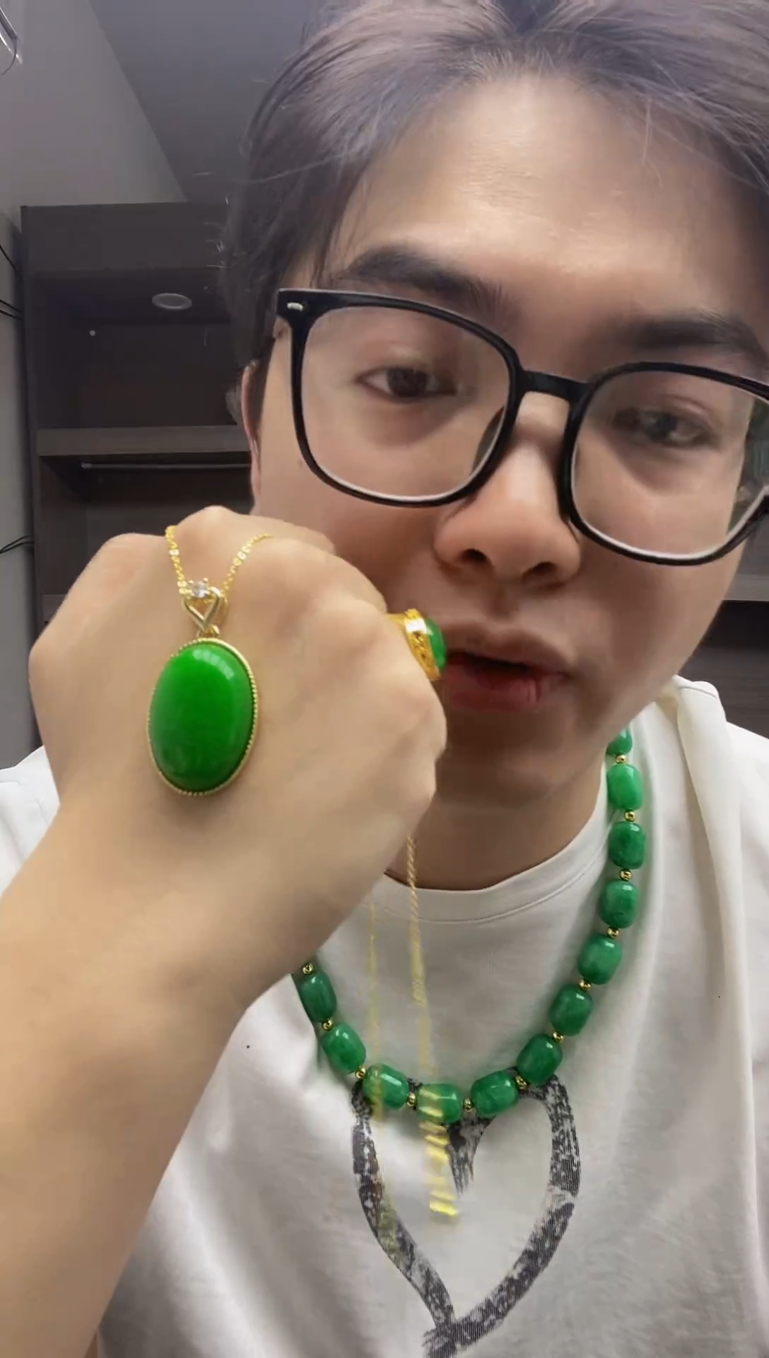 翡翠未镶嵌吊坠(赠链)【浠家定制】缅料高端鸽子蛋吊坠