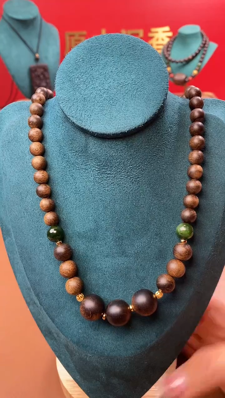 【闪购商品】沉香手串M沉水芽庄黄棋楠瘤疤+芽庄白棋楠设计