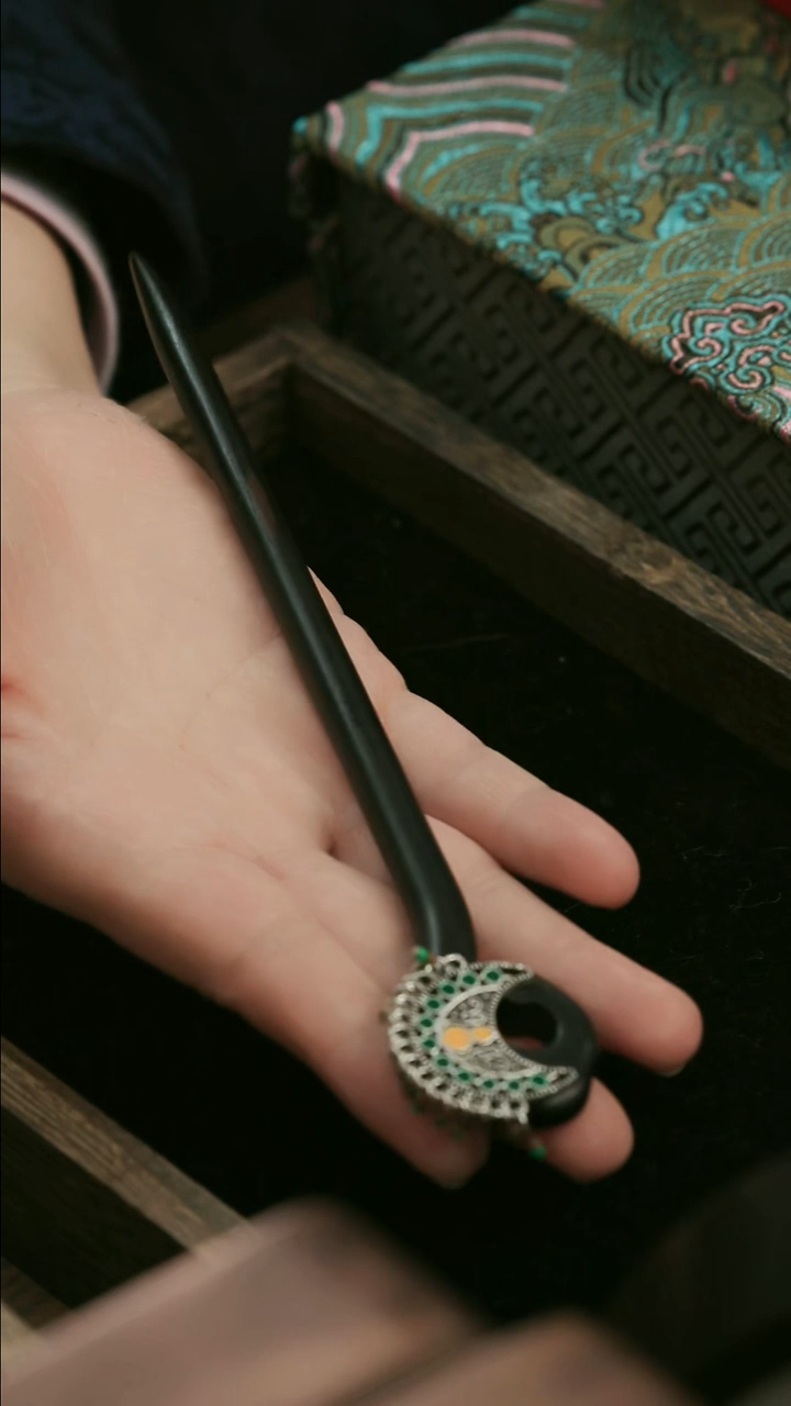 刺绣湘传礼纯手工发簪