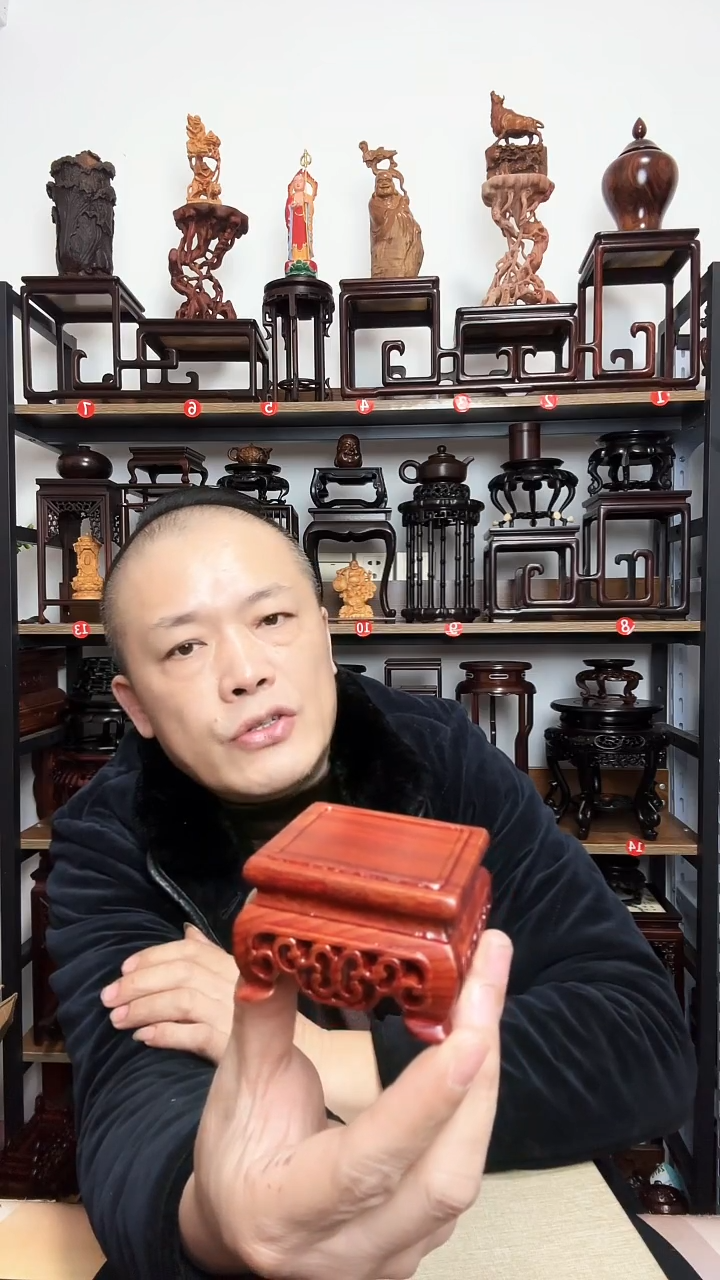 紫砂底座木6.5正方5内径