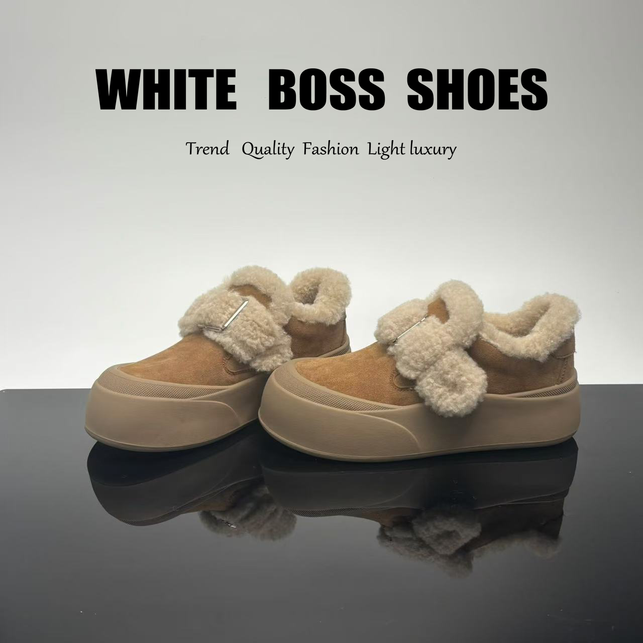 加绒保暖勃肯鞋时尚百搭新款厚底反绒休闲女鞋 8311