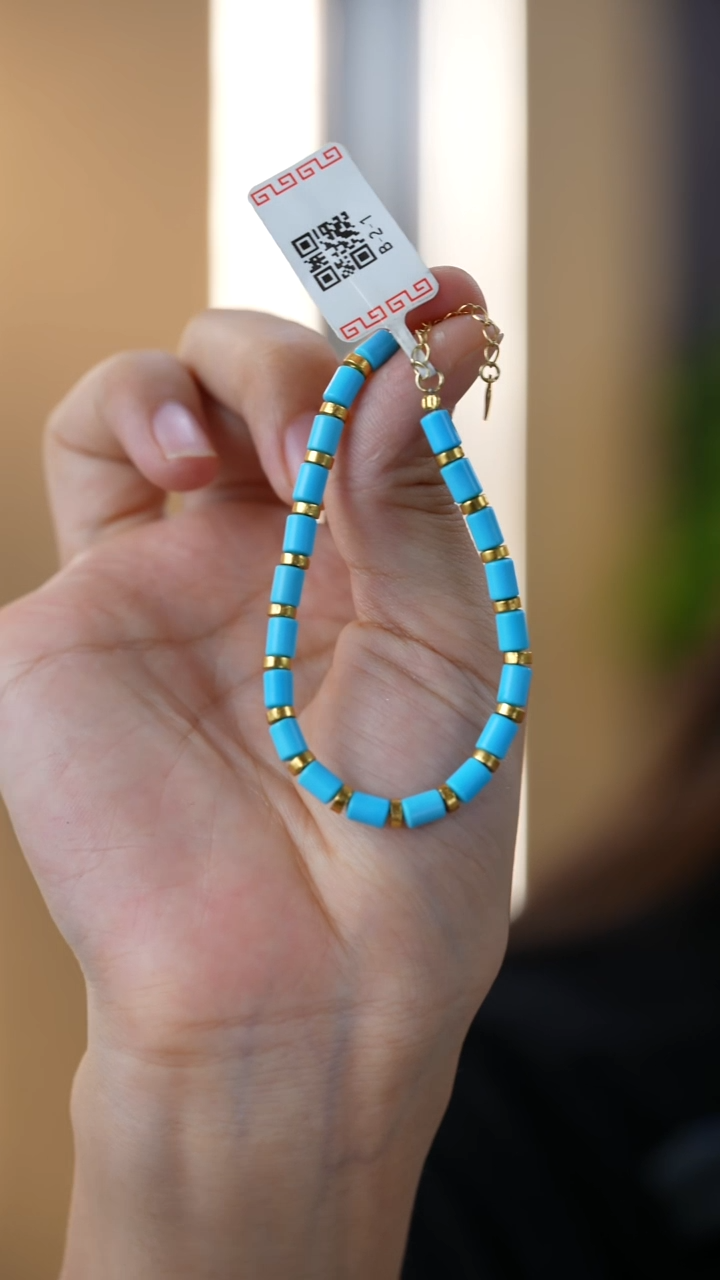 未镶嵌绿松石手链秒拍号23