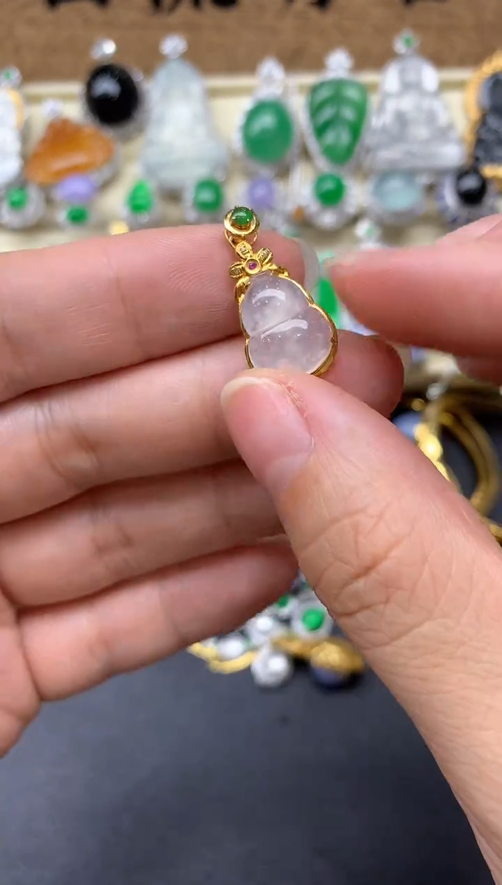 【闪购商品】翡翠颈饰18K金镶嵌231-中国好珍宝