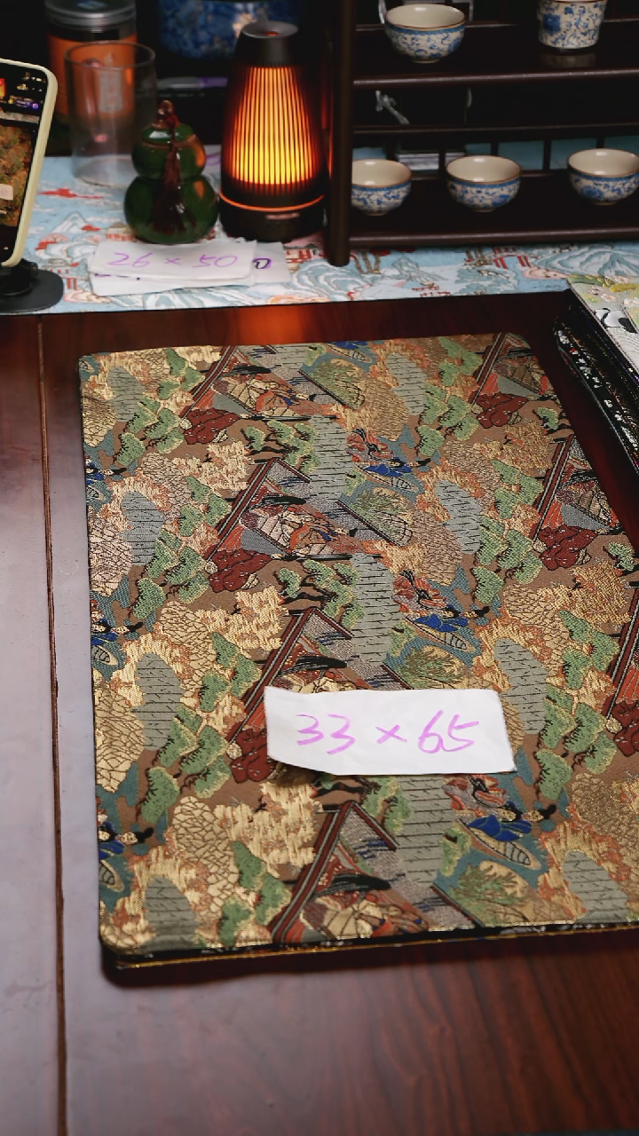 【西阵织梦浮桥双面】中国风干泡织锦茶席33*65