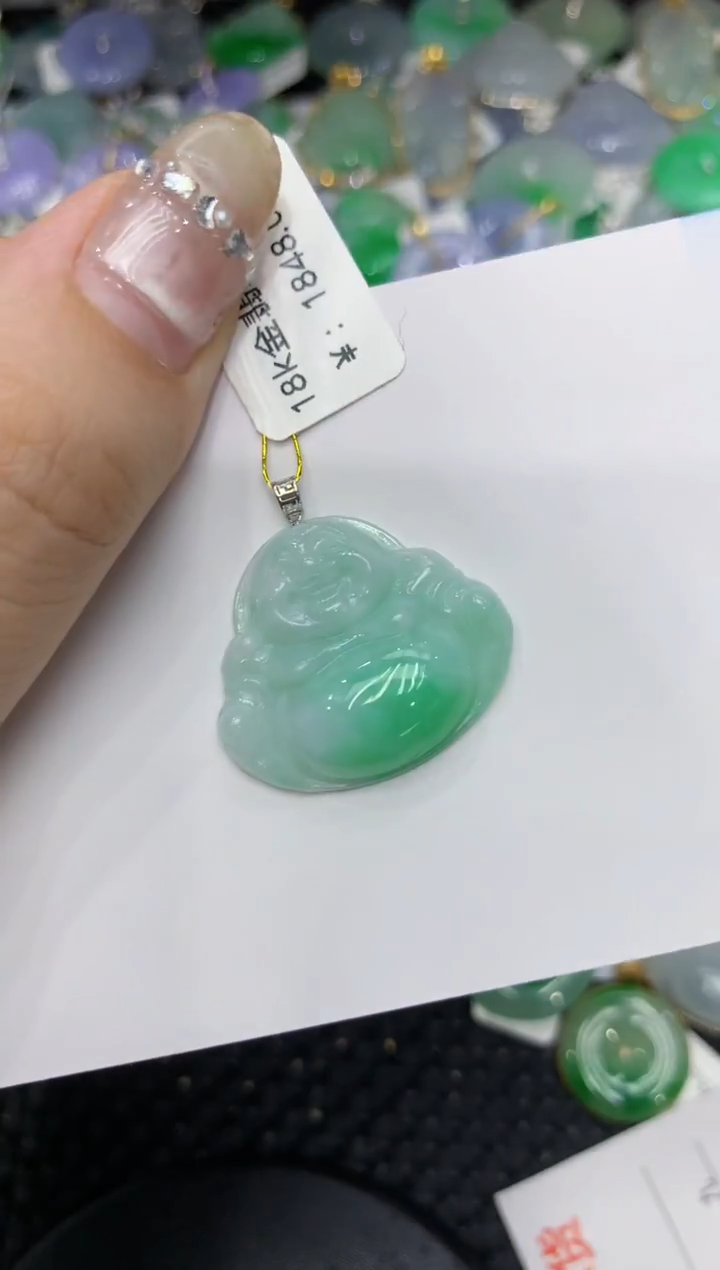 【闪购商品】翡翠颈饰18K金镶嵌222222222