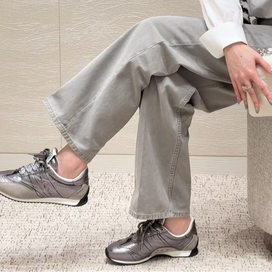 未使用 DIOR/迪奥 纯色拉链中腰直筒牛仔裤深灰色csy068 