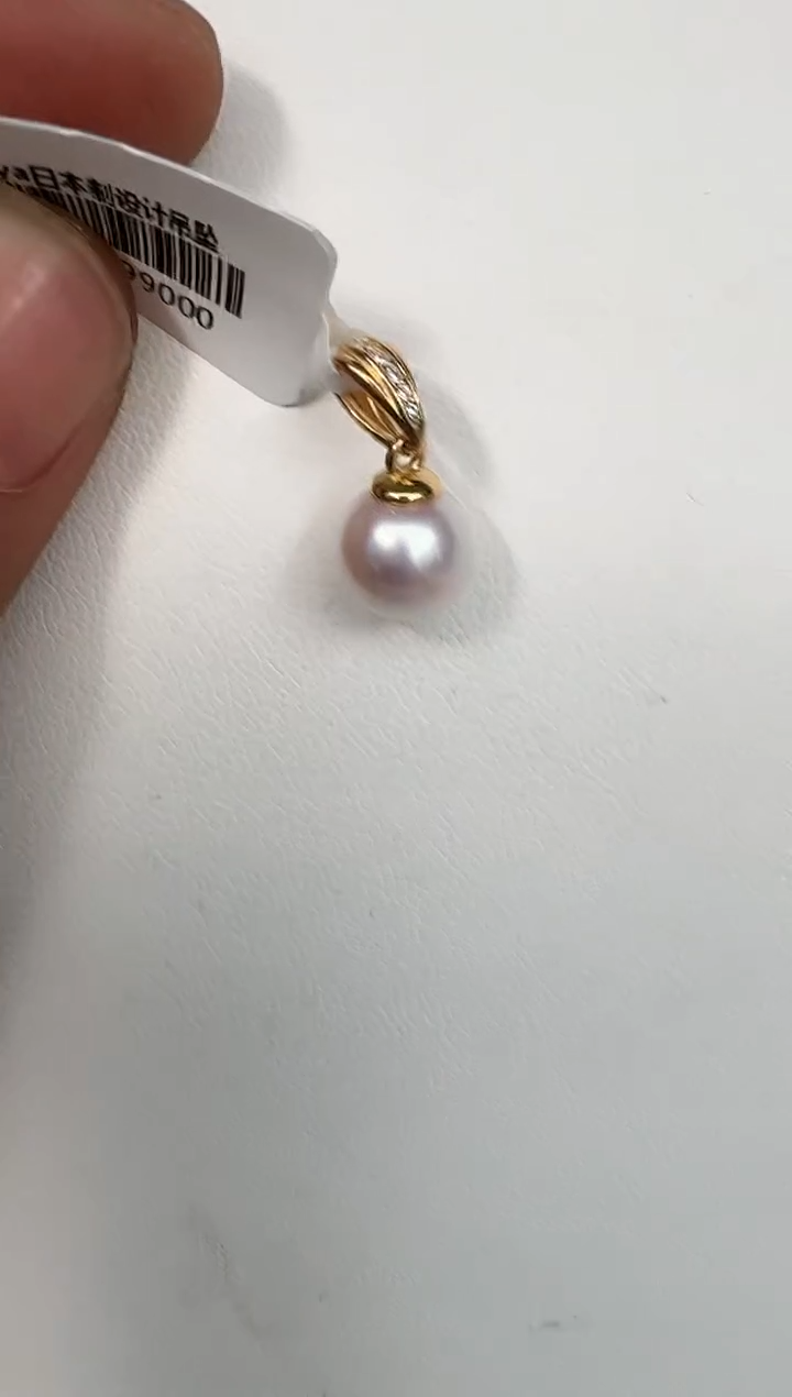 颈饰银S925镶嵌海水珍珠吊坠