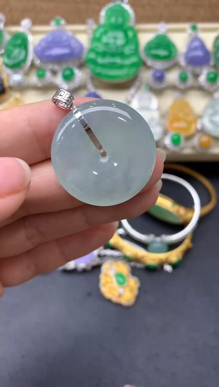 【闪购商品】翡翠颈饰18K金镶嵌337-中国好珍宝