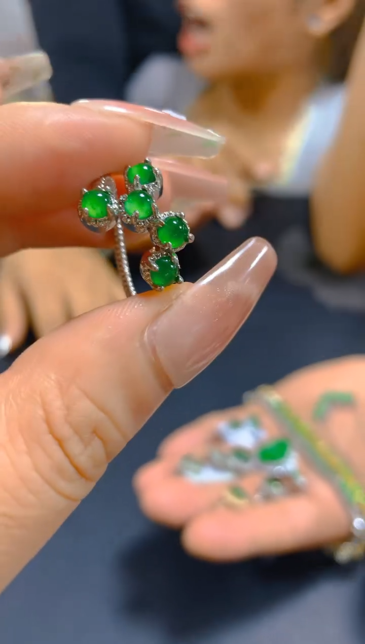 翡翠未镶嵌耳饰0867359720多样性发一