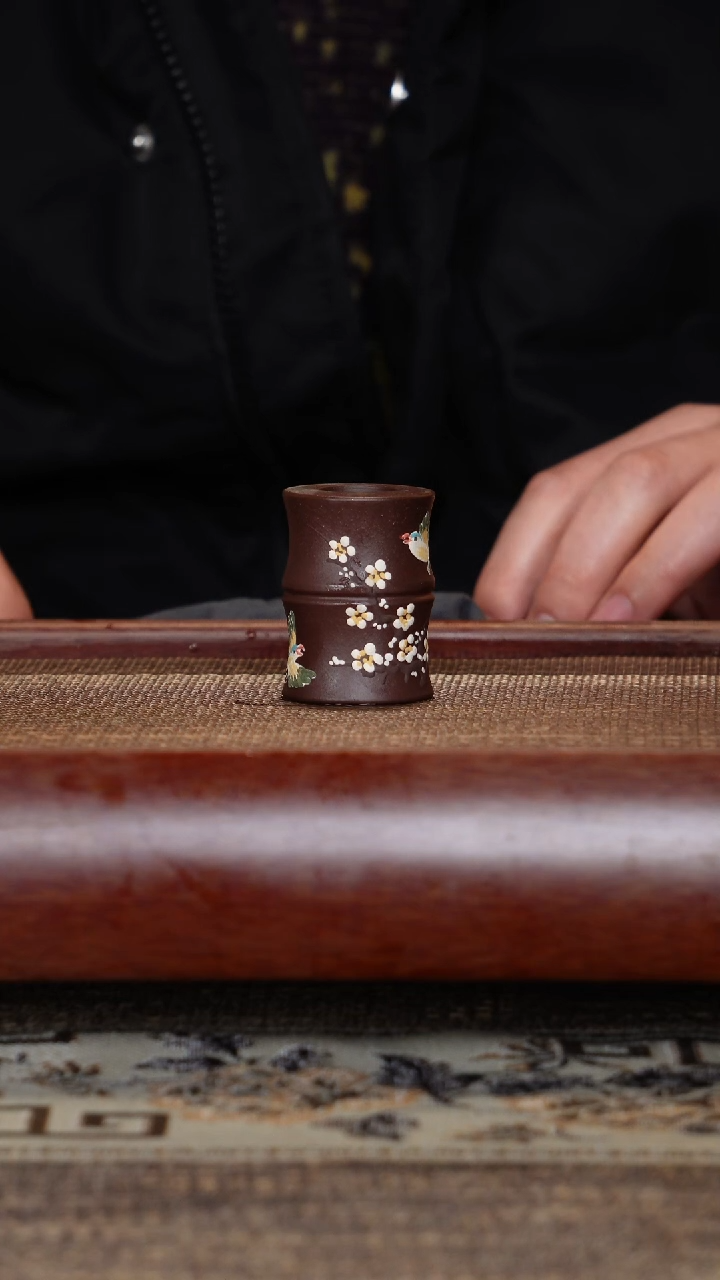 【闪购商品】紫砂茶宠盖置紫泥泥绘