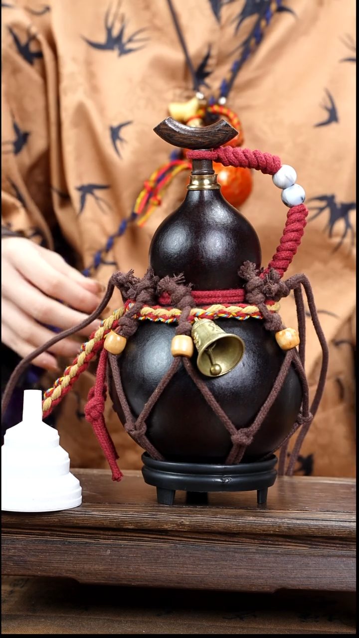 WJ049网兜款大漆酒葫芦（现货现发）