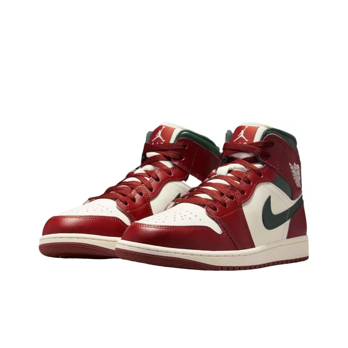 NIKE/耐克 AirJordan1男子中帮白红休闲百搭板鞋DQ8426-105欧若风