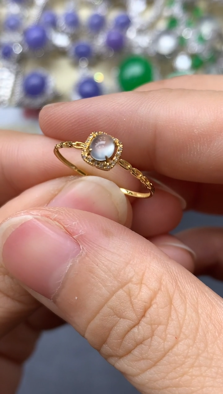 18K金镶嵌戒指翡翠338-中国好珍宝