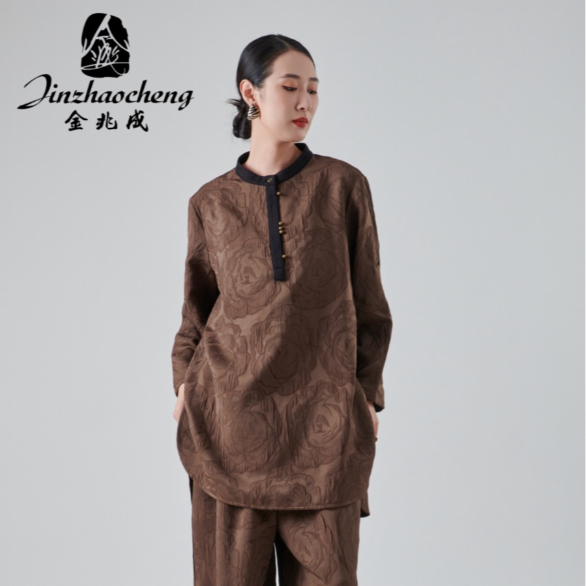 新中式提花宽松百搭显瘦上衣248205