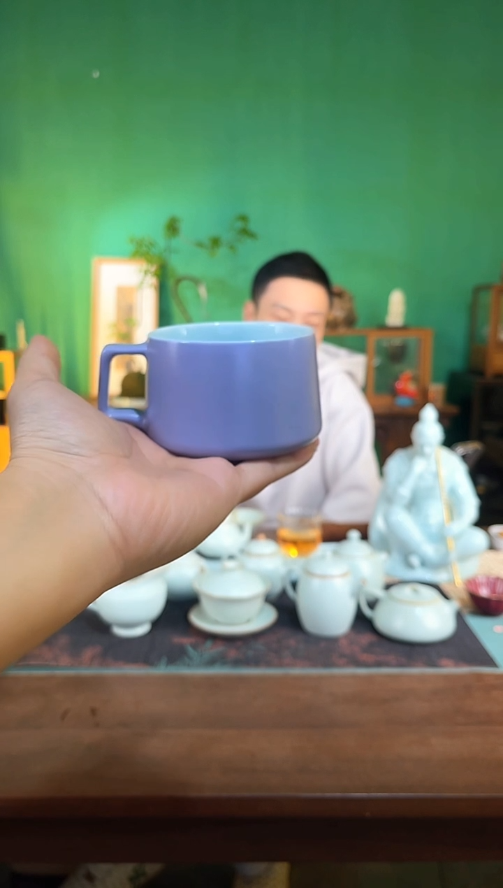 闲*也工厂自产自销，紫罗兰咖啡杯一个