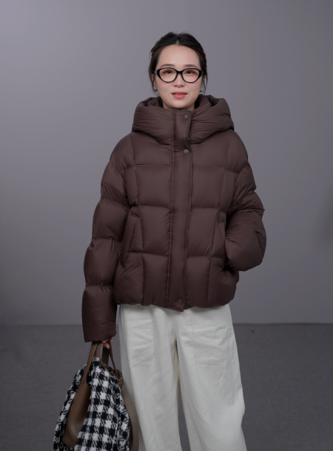 【MUYU】2025年新国标90鹅绒【中天纺检测安心绒】茧型立领羽绒服