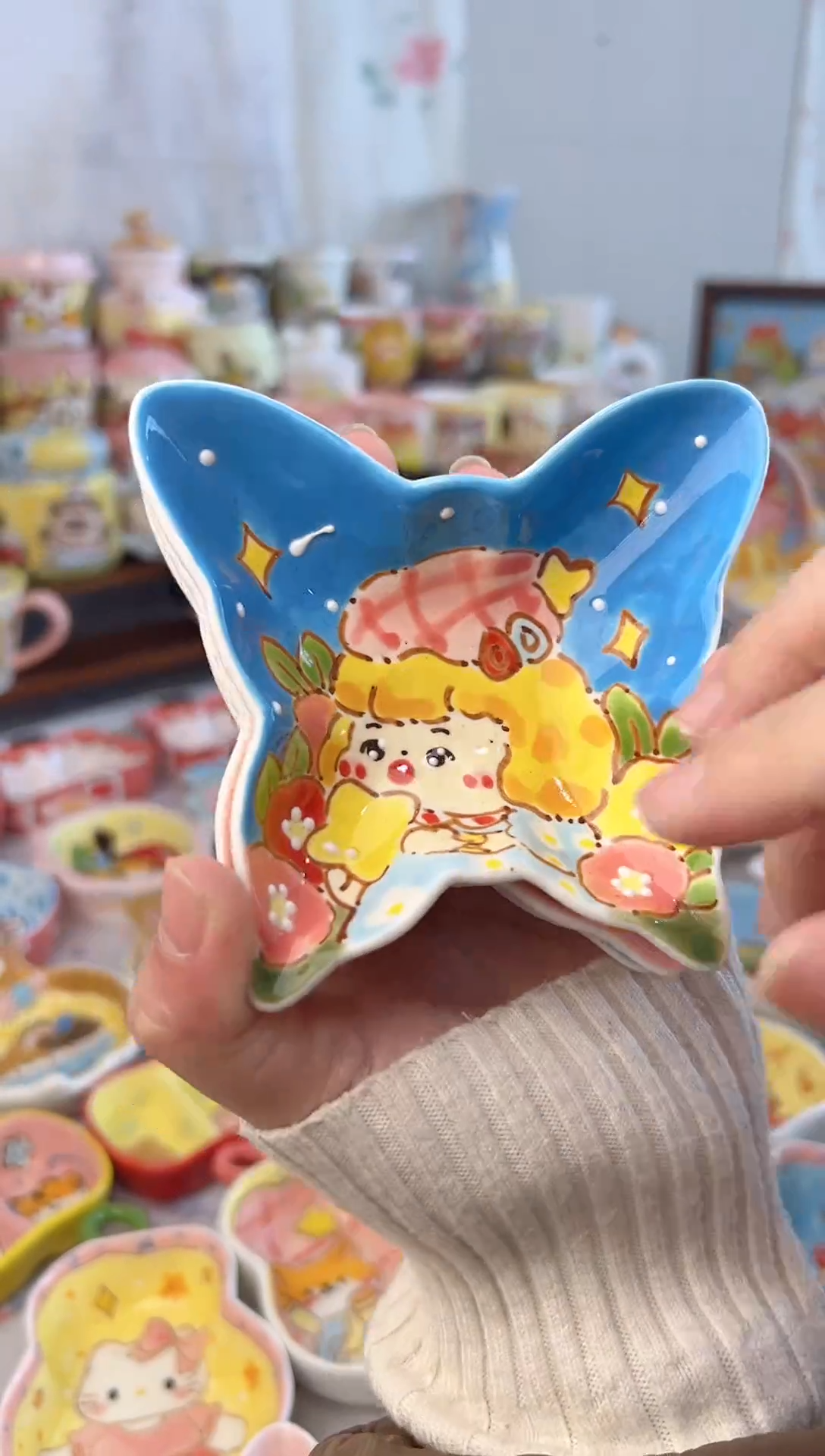 摆件陶景德镇陶瓷手绘微瑕