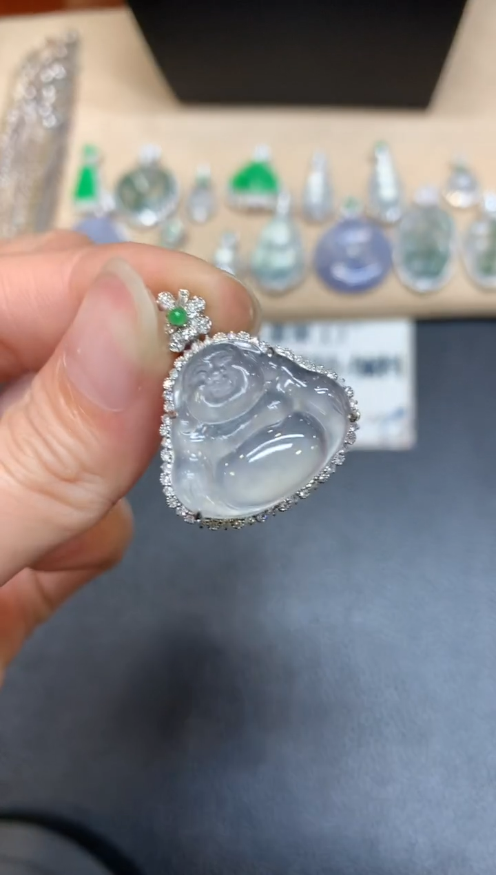 【闪购商品】翡翠颈饰18K金镶嵌【无服务费