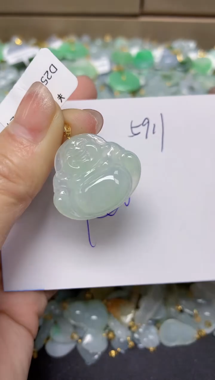 【闪购商品】翡翠颈饰18K金镶嵌天然翡翠A货