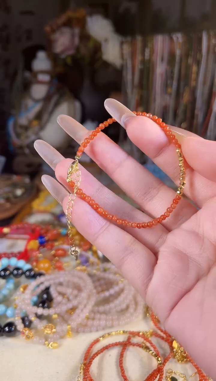 【闪购商品】南红玛瑙手链银S925镶嵌多样性发货其一