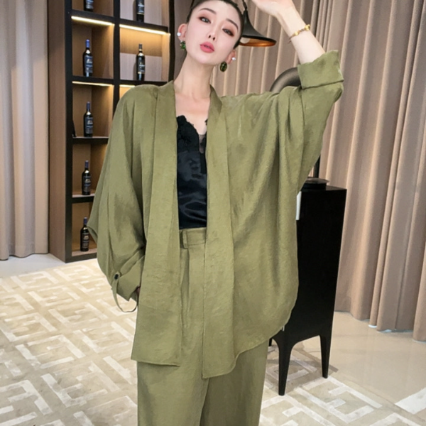 【宝姐家/西装上衣】新款淡雅风复古薄款女西装上衣